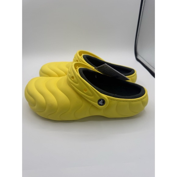 Crocs Classic Lined Overpuff Clogs Cyber Yellow 210059-77J Mens Size 12 - Picture 2 of 9